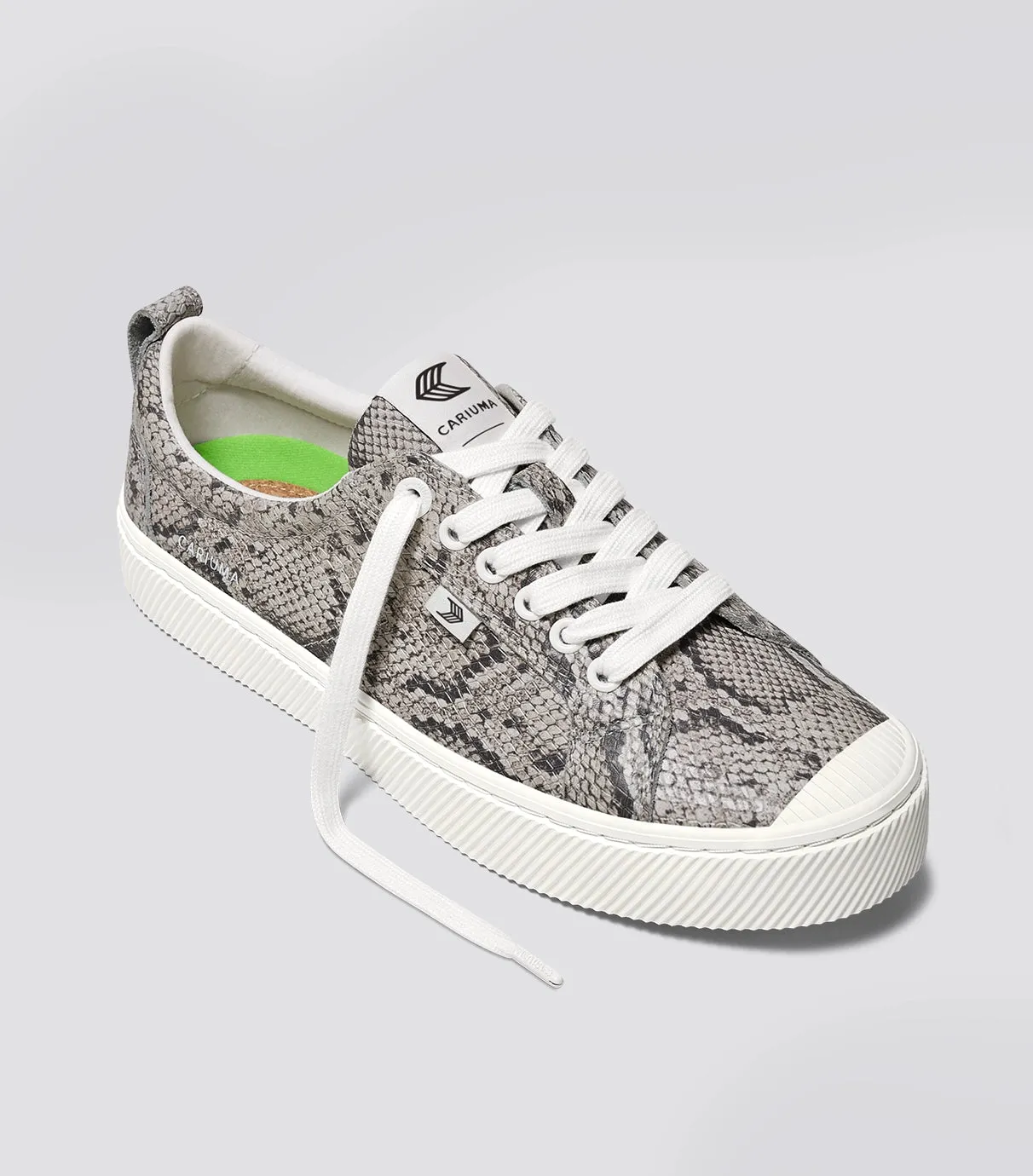 OCA Low Snake Skin Print Leather Sneaker Men