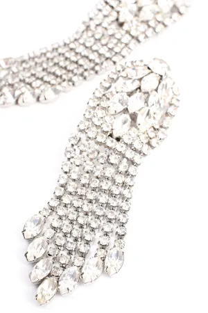 Rhinestone Marquise Fringe Earrings