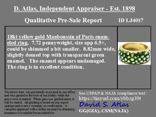 Vintage Enamel Band by Mauboussin